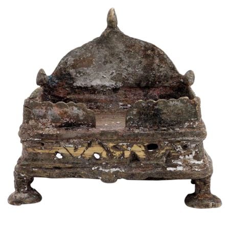Old Used Brass Krishna Bed Temple Decoration