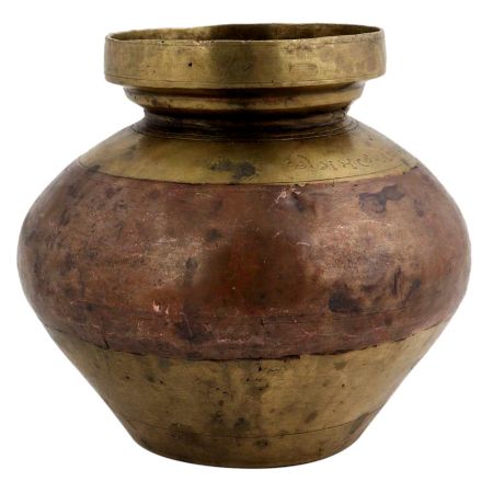 Spiritual Ganga Jamuna Brass Copper Pot