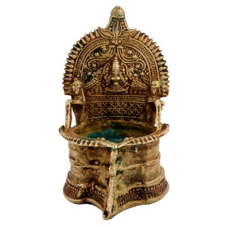 Authentic Brass Lakshmi oil Lamp Gajalakshmi Vilakku Diya