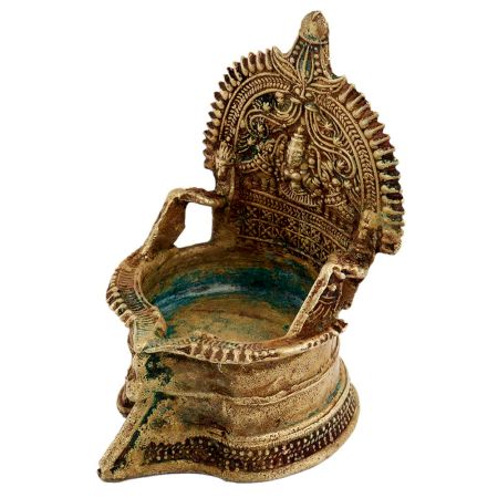 Authentic Brass Lakshmi oil Lamp Gajalakshmi Vilakku Diya