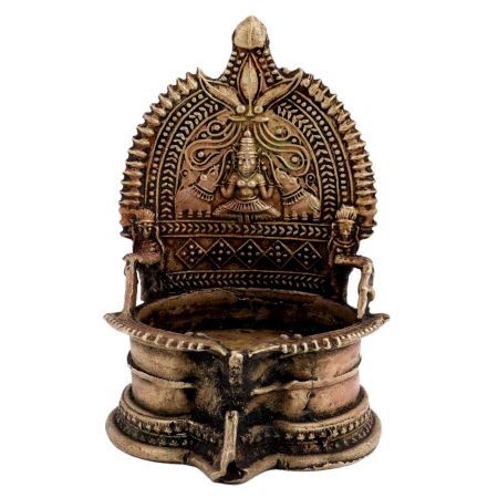 Decorative Brass Goddess Laxmi Diya Oil Lamp
