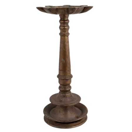 Brass Oil Lamp Segmented South Indian Lamp