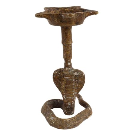 Brass Snake Head Oil Lamp