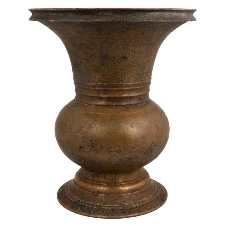 Brass Urn Shape Pot Spiral Engraved Design Vase