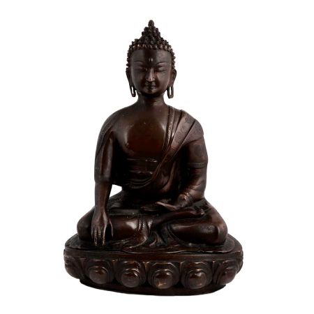 Brass Sitting Buddha Statue Home Decoration