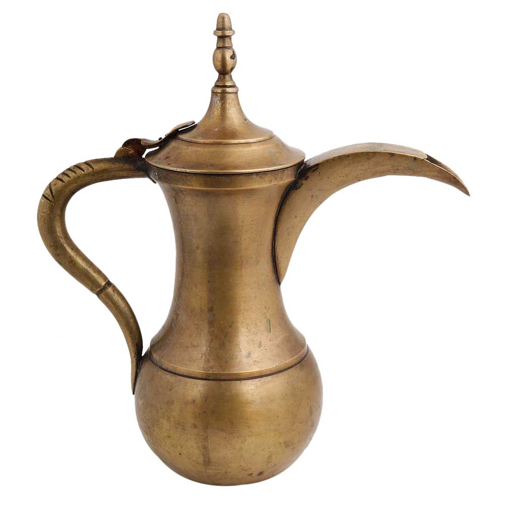 Brass Coffee Pot Pitcher With Spout And Finial