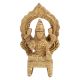 Brass Maha Laxmi Goddess Statue On Throne With Prabhavali