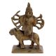Brass Hindu Goddess Durga Statue On Lion