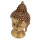 Intricately Carved Brass Buddha Head Statue