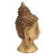 Intricately Carved Brass Buddha Head Statue