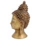 Intricately Carved Brass Buddha Head Statue
