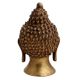 Intricately Carved Brass Buddha Head Statue