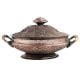 Carved Kashmiri Copper Rice Bowl Handles And Lid
