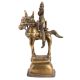 Brass Tribal Horse  Statue On Rectangular Pedestal