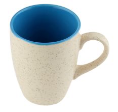 Designer Handcraft Ceramic Coffee Mug In White & Blue