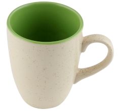 Decorative Handcraft Ceramic White & Green Coffee Mug