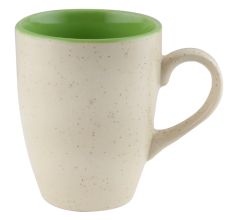 Decorative Handcraft Ceramic White & Green Coffee Mug