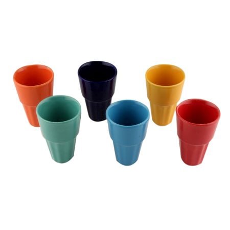 Decorative Handcraft Ceramic Multicolour Tea Cups in Set of 6