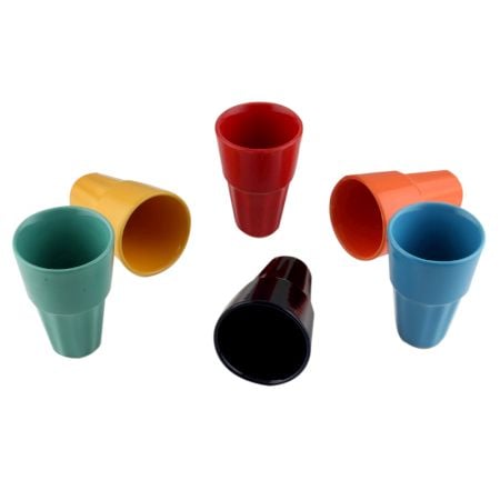 Designer Handcraft Ceramic Multicolour Tea Cup ins Set of 6