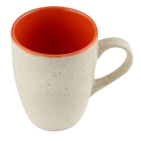 Designer Handcraft Ceramic White & Orange Coffee Mug
