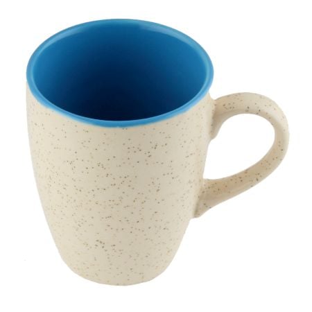Designer Handcraft Ceramic Coffee Mug In White & Blue