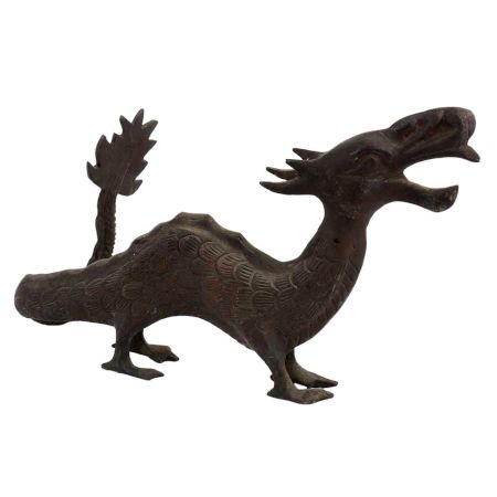 Handmade Chinese Feng Shui Brass Dragon