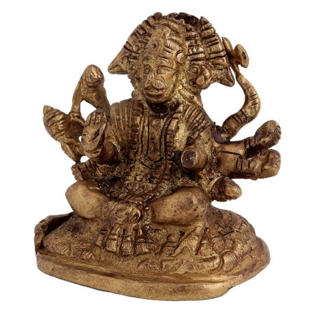 Brass Patnchmukhi Lord Hanumanji Statue