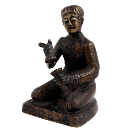 Brass English Gentlemen Sitting Holding Instrument