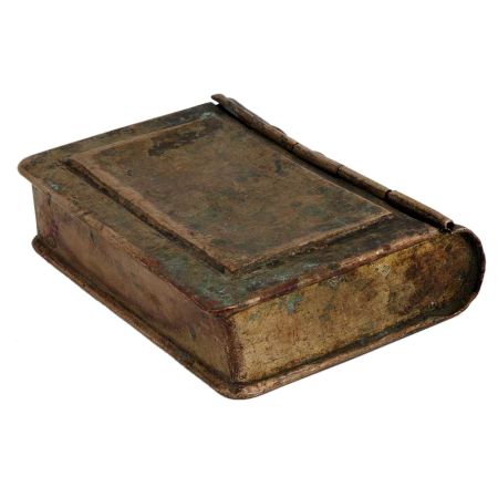 Unique White Metal Storage Box Book Design