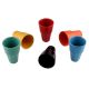 Designer Handcraft Ceramic Multicolour Tea Cup ins Set of 6