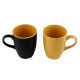 Decorative Handcraft Ceramic Black & Yellow Coffee Mug in Set Of 2