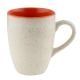 Designer Handcraft Ceramic White & Orange Coffee Mug