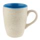 Designer Handcraft Ceramic Coffee Mug In White & Blue