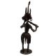 Tribal Brass Statue Playing Flute Musician