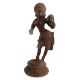 Brass Lady Statue With Handheld Mirror