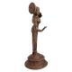 Brass Lady Statue With Handheld Mirror