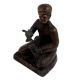 Brass English Gentlemen Sitting Holding Instrument