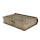 Floral Design Multi Storage Box In White Metal