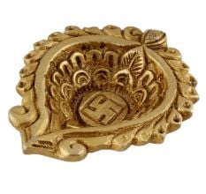 Heart Shaped Swastika Diwali Oil Lamp