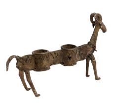 Long Goat Animal Twin Incense Or Candle Holder