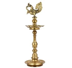 Brass Peacock Oil lamp Diya Hindu Pooja Spiritual