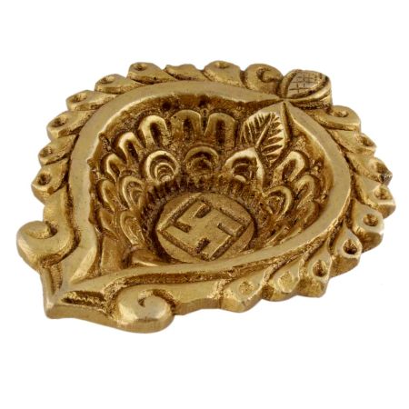 Heart Shaped Swastika Diwali Oil Lamp
