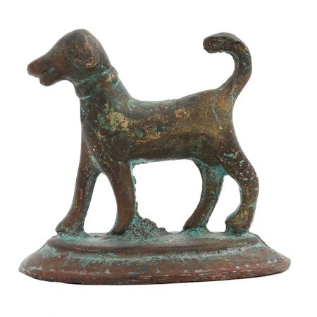 Brass Wild Dog With Short Tail For Home Decoration