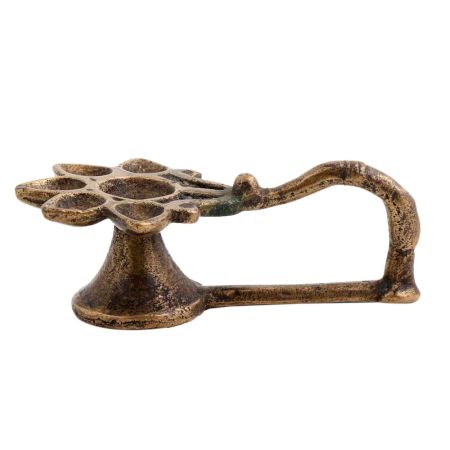 Handmade Brass Flower Shape Oil Lamp