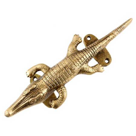 Hand crafted Brass Crocodile Door Handle