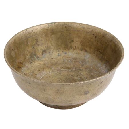 Simple Brass Bowl On Round Base