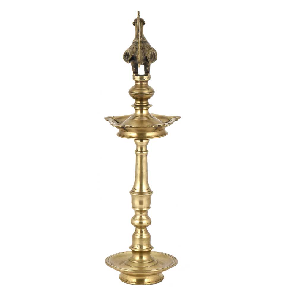 Brass Peacock Design Diya Oil Lamp