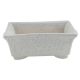Rectangular White Planter Pot With Small White Dots