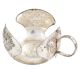 Nickel Plated Cup Holder With Floral Decoration