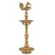 Brass Peacock Oil Diya Inauguration Lamp for Temples